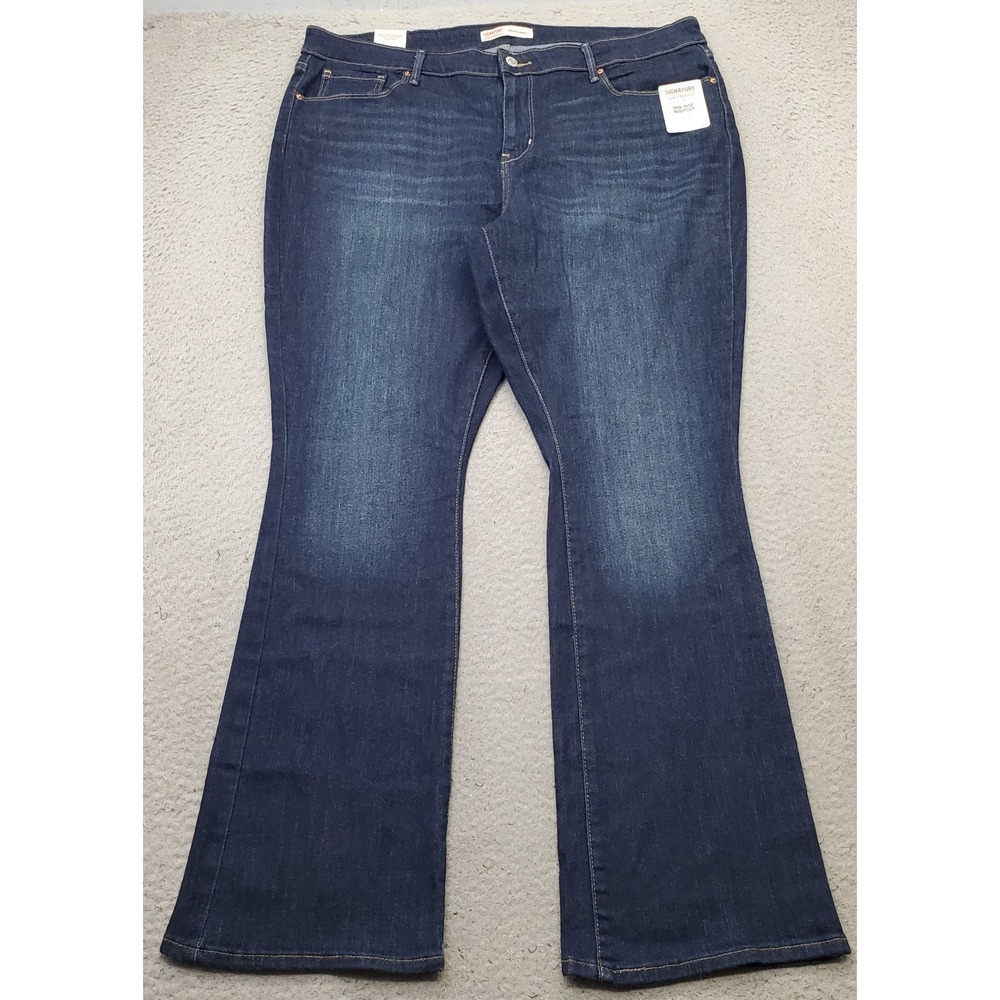 Signature Levi's Jeans Women 20M Blue Denim Comfort Stretch Mid Rise Bootcut Leg